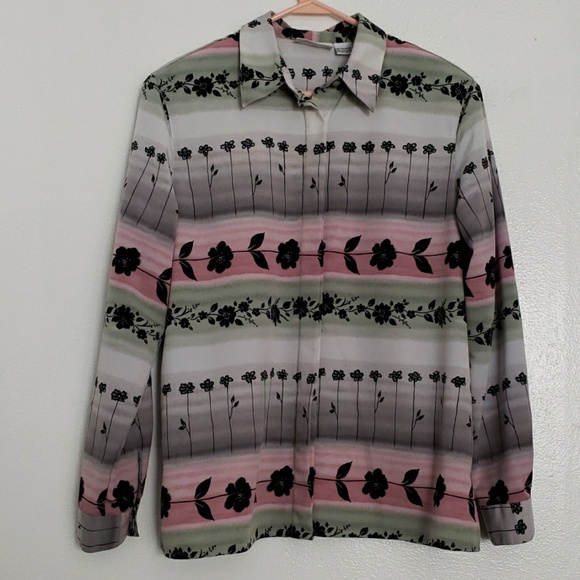 Alfred Dunner Tops - Alfred Dunner floral button down blouse